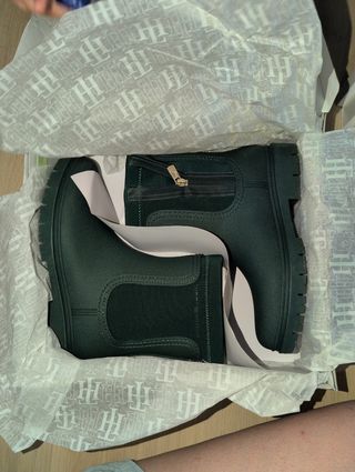 Botas de agua Tommy Hilfiger color verde Hunter