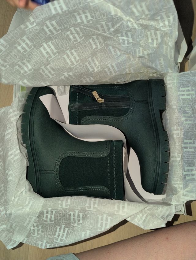 Botas de agua Tommy Hilfiger color verde Hunter