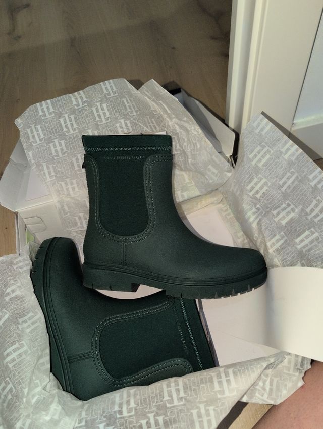 Botas de agua Tommy Hilfiger color verde Hunter