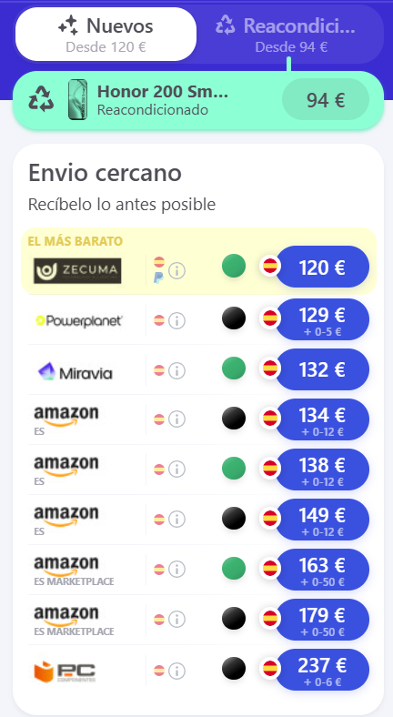 HONOR 200 Smart color negro