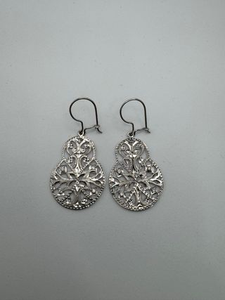011-04-00340 PENDIENTES ORO BLANCO 18K FILIGRANA