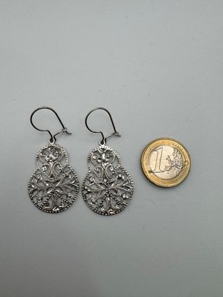 011-04-00340 PENDIENTES ORO BLANCO 18K FILIGRANA