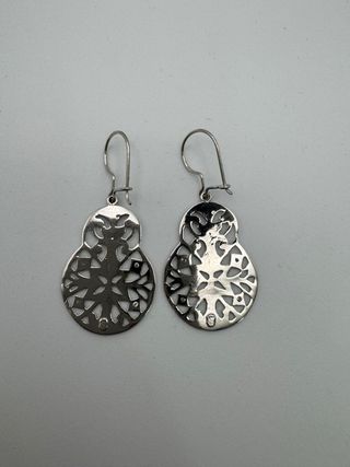 011-04-00340 PENDIENTES ORO BLANCO 18K FILIGRANA