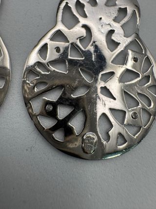 011-04-00340 PENDIENTES ORO BLANCO 18K FILIGRANA