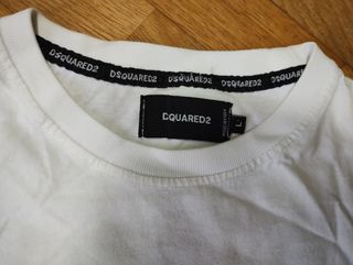 T-shirt Dsquared2 bianca con stampa ICON