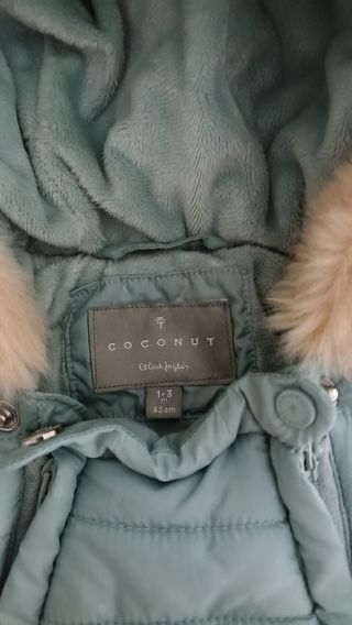 Buzo bebé invierno  de Coconut. Talla 1-3 meses.