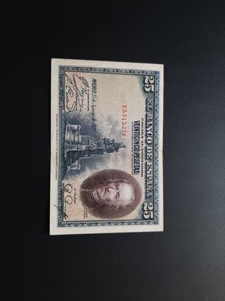 BILLETE DE 25 PESETAS DE 1928