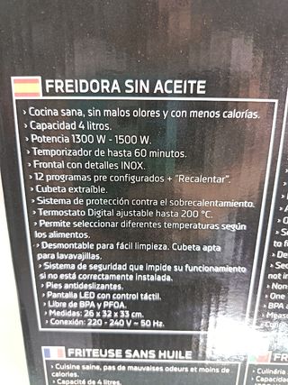 Freidora sin aceite Orbegozo FDR 65