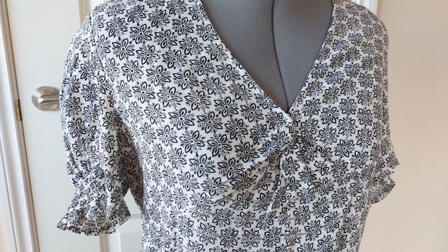 Blusa estampada manga corta