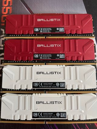 4x Ballistix DDR4 8GB 3000MHz RGB RAM