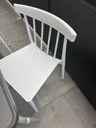Silla de terraza verdes y blancas polipropileno