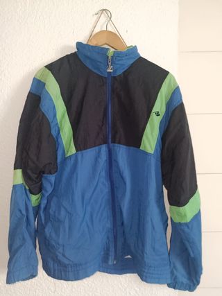 Chaqueta Vintage Track Negra, Azul y Verde