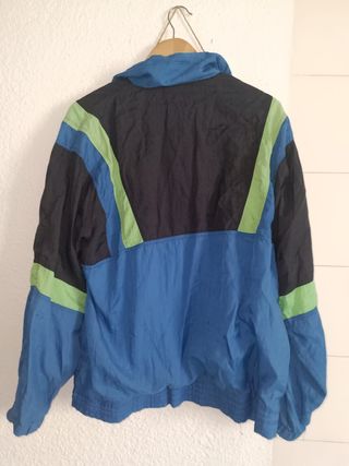 Chaqueta Vintage Track Negra, Azul y Verde
