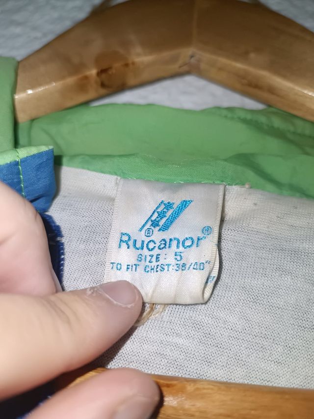 Chaqueta Vintage Track Negra, Azul y Verde