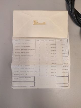 Ordenador IBM Beige/Blanco, manual e impresora