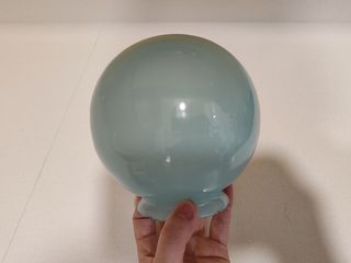 Lámpara de mesa vintage azul y dorada
