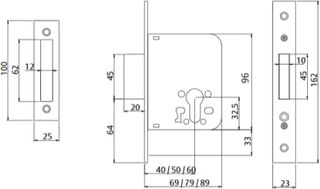 ✨ - Tesa Assa Abloy cerradura embutir madera