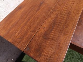 Mesa de cocina vintage de madera restaurada