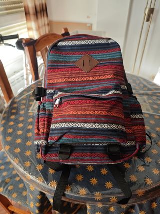Mochila estilo étnico multicolor
