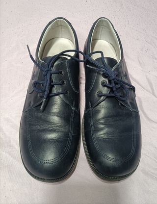 Zapatos niño comunión azul talla 38