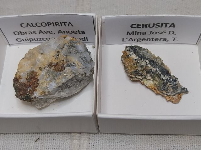 Minerali - Lotto di 12 minerali in scatole da 4 x 4