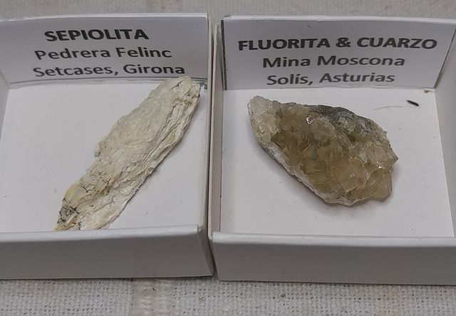 Minerali - Lotto di 12 minerali in scatole da 4 x 4