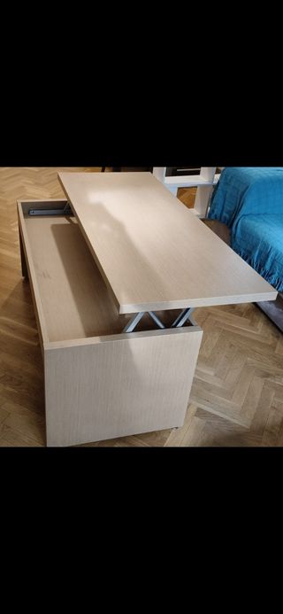 Mesa de centro elevable de madera