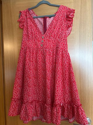 Vestido premamá Shein floral rojo