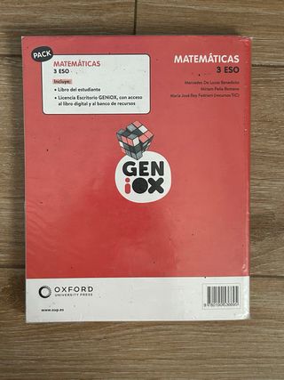 Libro Matemáticas Oxford Geniox 3Eso