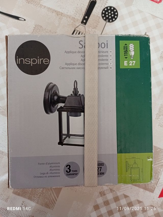 Farolillo de jardín o terraza negro