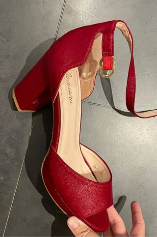 Tacones Primavera Rojo Talla 38