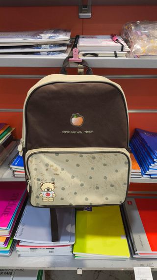 Mochila infantil oso y manzanas