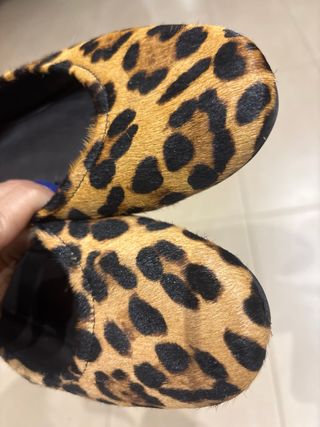 Bailarinas de piel Zara estampado leopardo