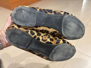 Bailarinas de piel Zara estampado leopardo