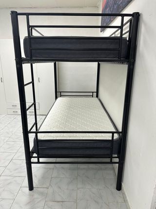 LITERA 90x190 + COLCHONES VISCO *NUEVA*