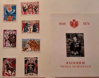 Sellos Mónaco 1974