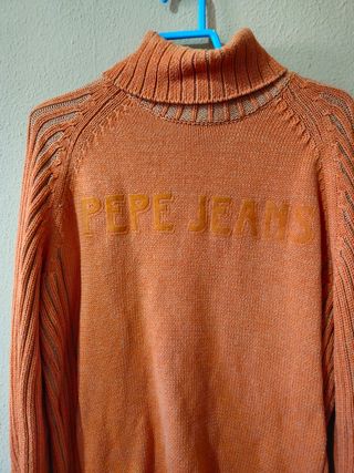 Jersey Pepe Jeans cuello alto naranja