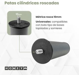 ✨ - Homey patas metálicas para somier base tapizad