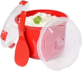 ✨ - Arrocera microondas 2,6L sin BPA roja