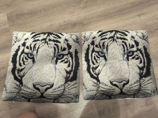 Fundas Cojín Tigre Blanco 45x45cm