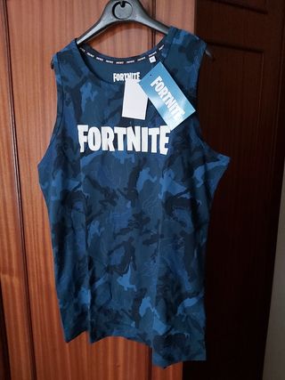 Fortnite camiseta Azul Camuflaje M o XL juvenil