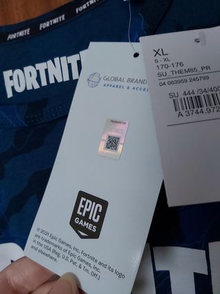 Fortnite camiseta Azul Camuflaje M o XL juvenil