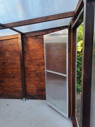 Invernadero 10m2 Madera Policarbonato poliestireno