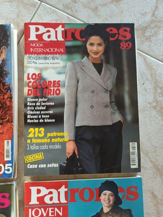 Lote de 4 revistas Patrones: moda internacional