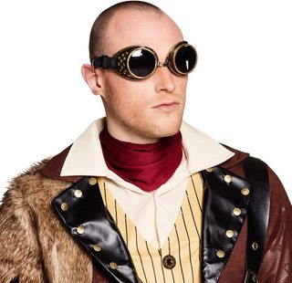 ✨ - Gafas steampunk plástico lentes oscuras