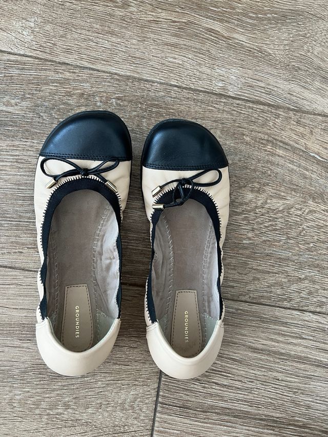 Ballerinas Groundies Mulher Tamanho 40 Bege/Preto