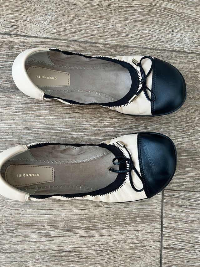 Ballerinas Groundies Mulher Tamanho 40 Bege/Preto