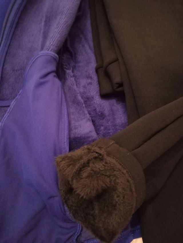 Cazadora y pantalón térmico azul