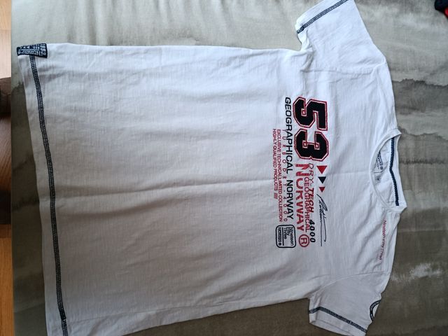 Camiseta Geographical Norway Blanca Talla S