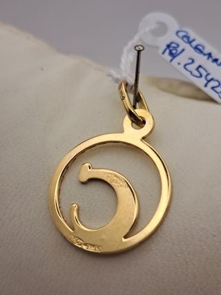 2 Colgantes Oro 18K Letra C y M
